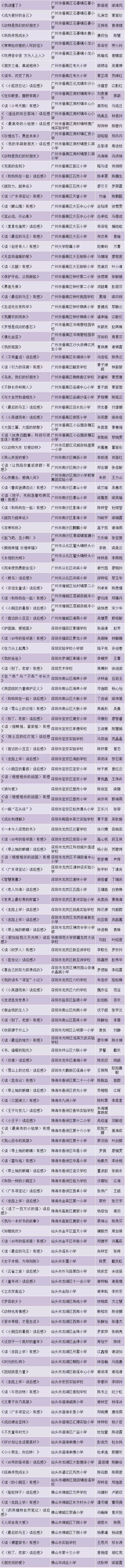 第十二届广东省中小学“暑假读一本好书”活动获奖名单公布啦！